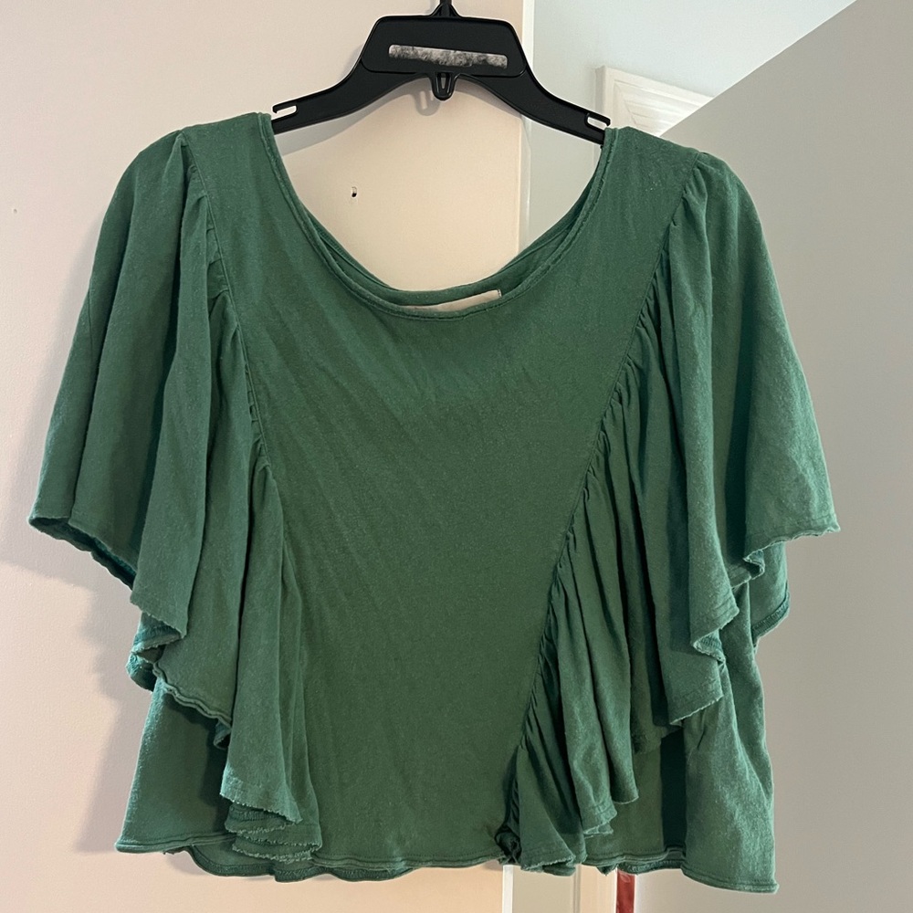 Free People Flutter Sleeve Tee
